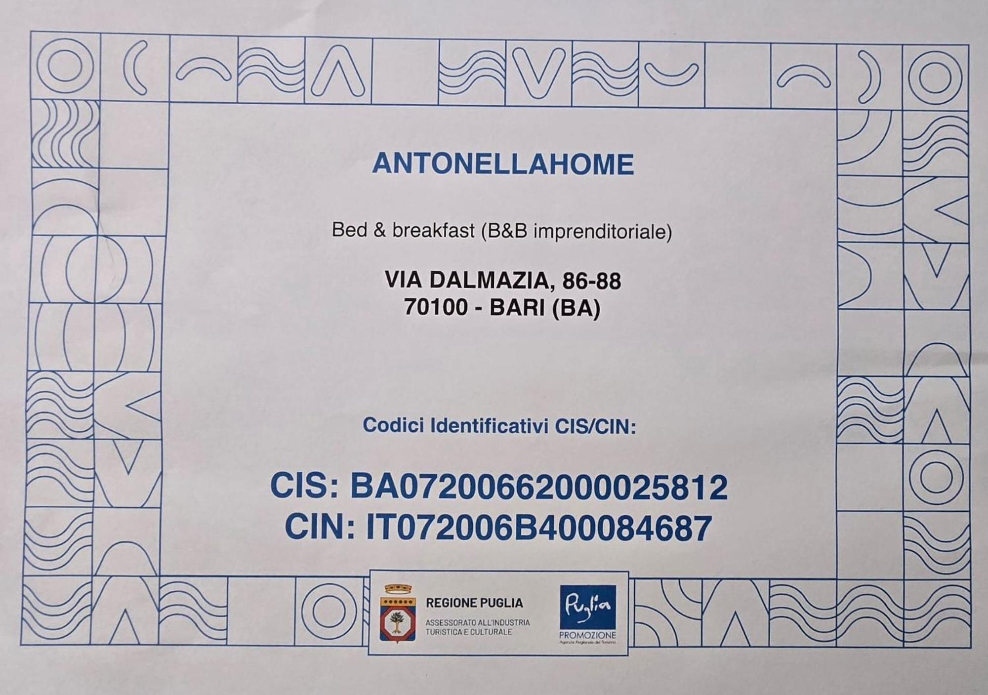 Antonella Home B&B Барі Екстер'єр фото